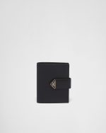 Prada Small Saffiano and smooth leather wallet